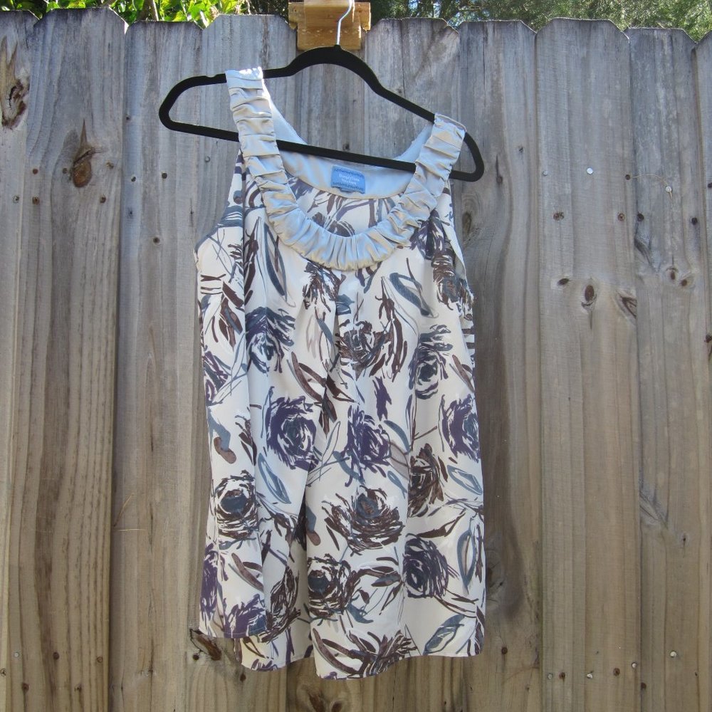 Woman's Size 14 Simply Vera 'Vera Wang' Sleeveless Baby Doll Blouse